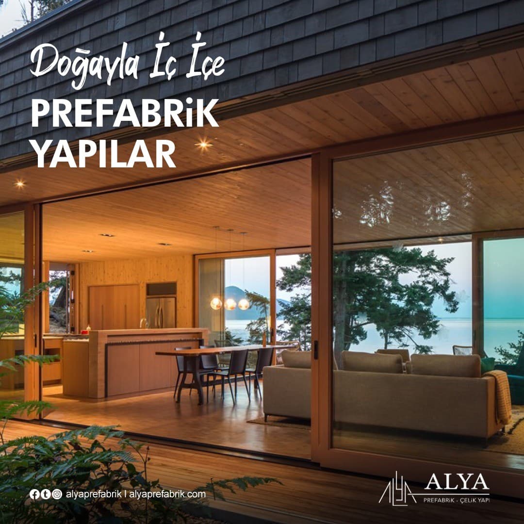 Doğa ile İç İçe Prefabrik Evler