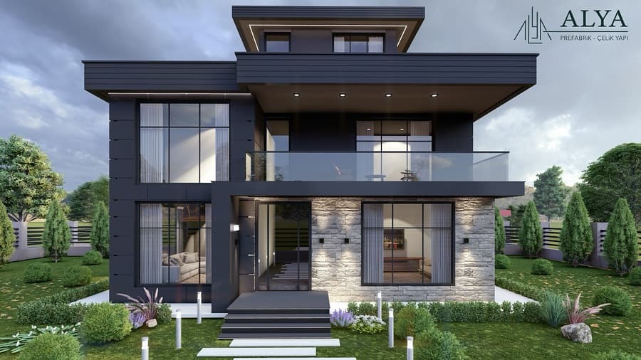 Konya Selçuklu da 3 katlı 212 m2 lüx villa